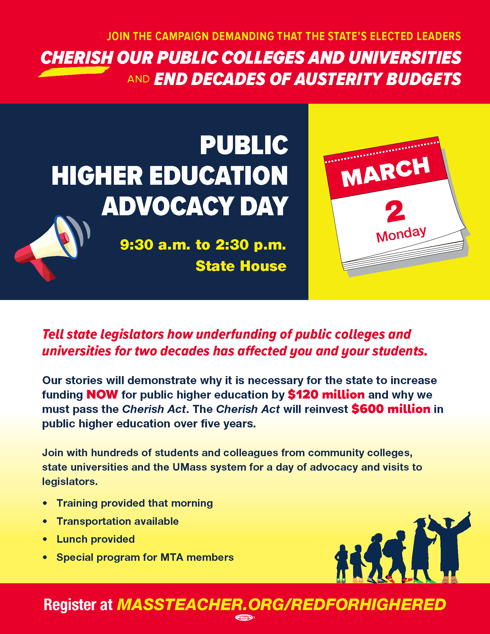 Public Higher Ed Advocacy Day flier