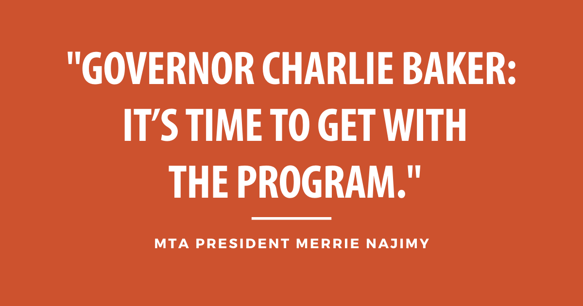 “Governor Charlie Baker: It’s time to get with the program."