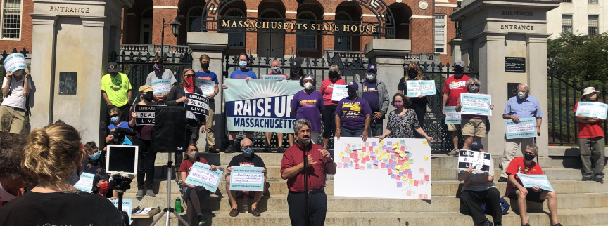 According to polling data released today by the Raise Up Massachusetts coalition, Bay State voters overwhelmingly support raising taxes on profitable corporations and their shareholders in order to make much-needed investments in our economic recovery. 
