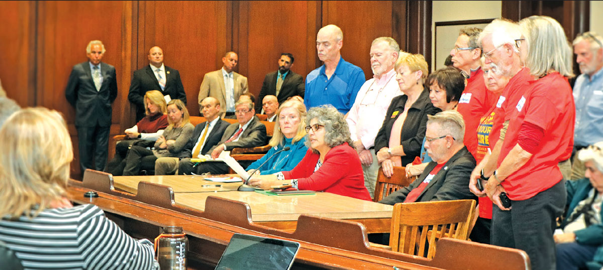 retiree testify on pension vote