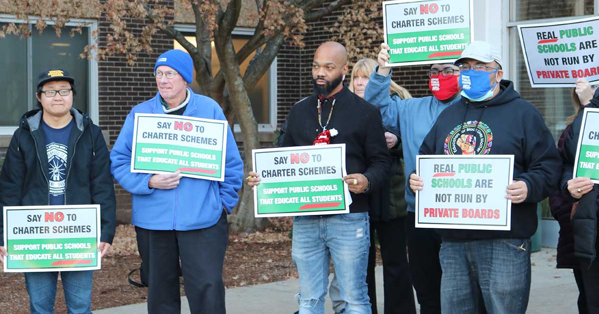 Worcester charter protest